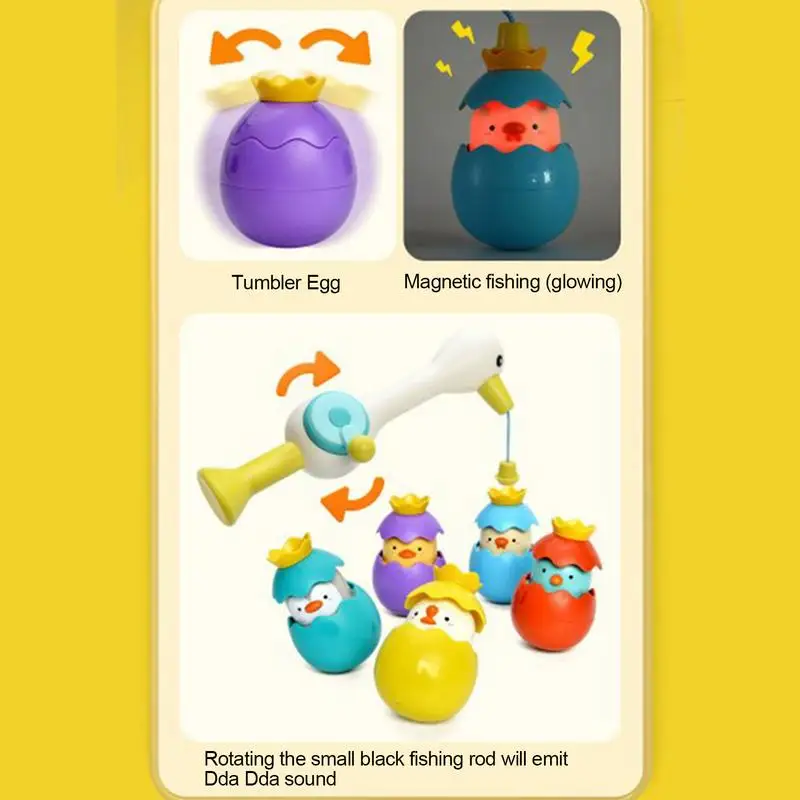 Fish Toys For Kids Cute Cartoon Animal Shape Kids Water Toys Learning Educational Toy Bath Toys 2-in-1 Play Fishing Set With