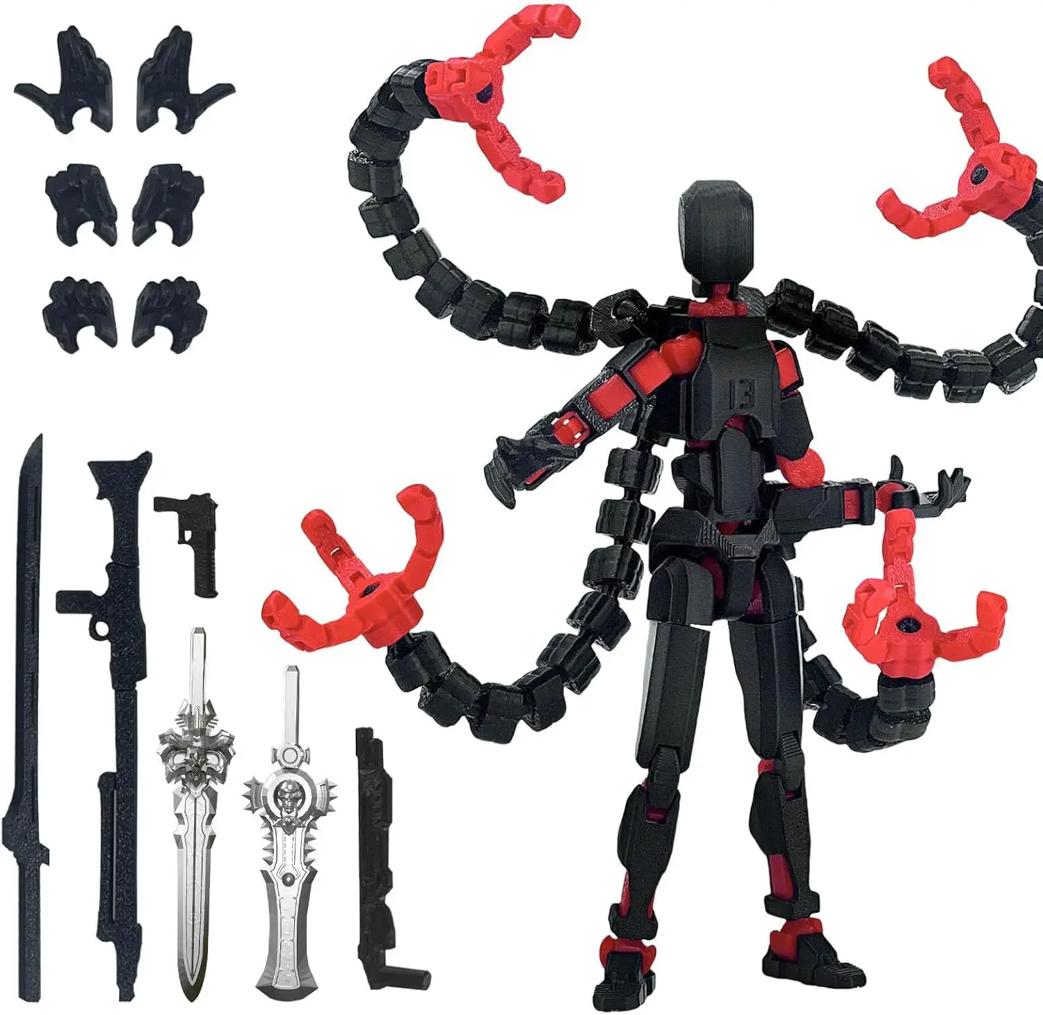 Montagefertige T13 Actionfigur 3D-Gedruckter Mehrfach Gelenkiger Beweglicher Titan 13 Lucky Dummy Nova Roboter Actionfigur für den Schreibtisch – Detail 3