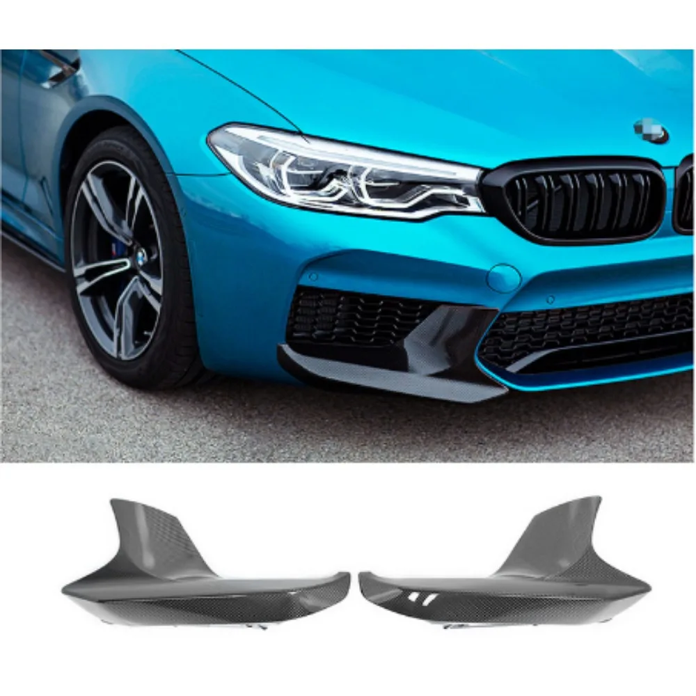 Car Accessories 2017+ For BMW 5 Series Dry Carbon Fiber FRONT LIP MP M5 F90 Front Spoiler Bumper Corner Wcrapping