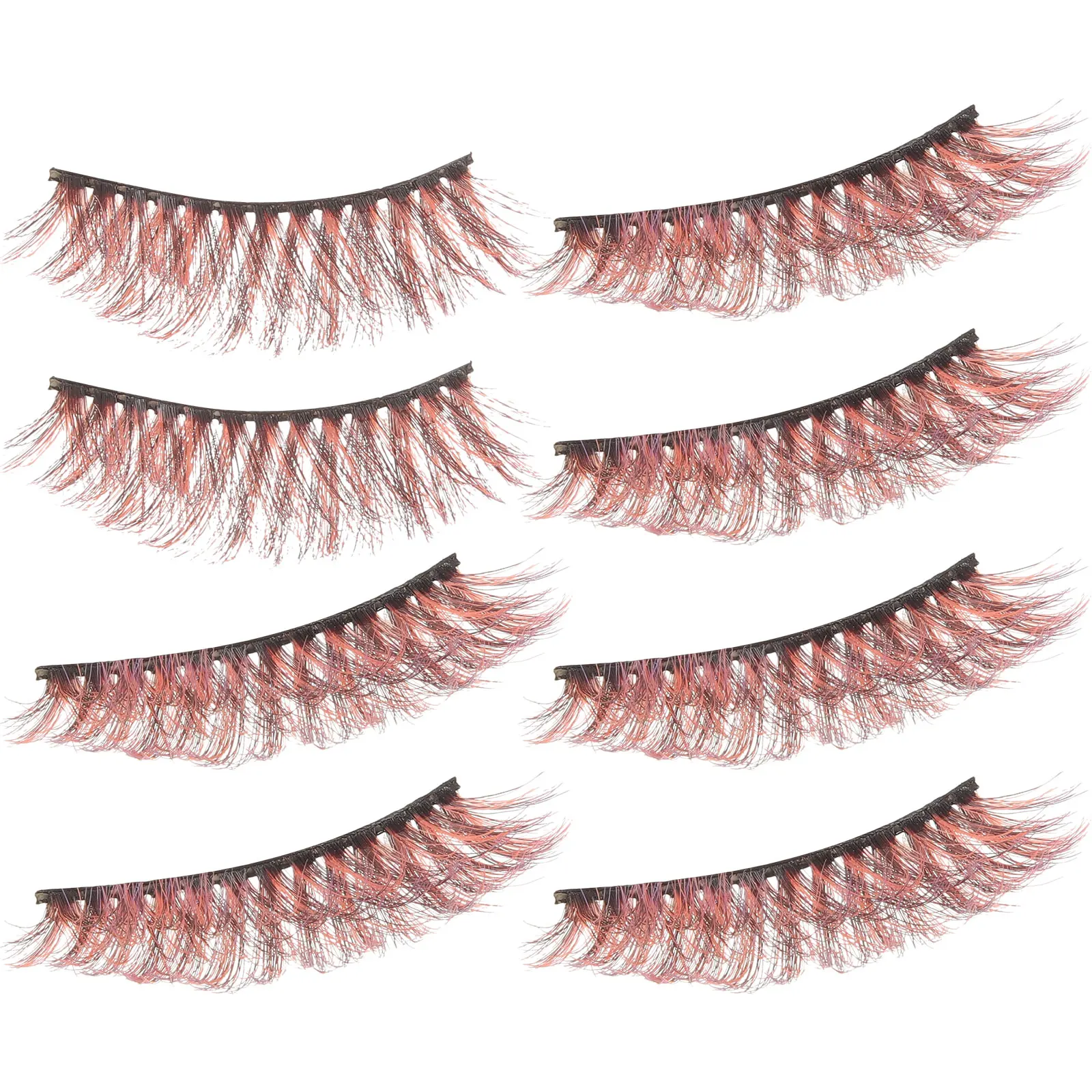 

4 Pairs European and American Fake Eyelashes Miss Wispy Imitation False Colored