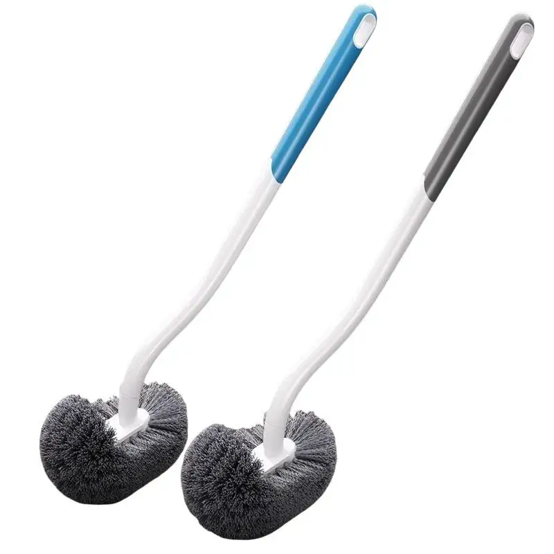 Wall-mounted S-type Long Handle Toilet Cleaning Brush Soft Hair No Dead Corners Corner Brush For Squatting Toilet
