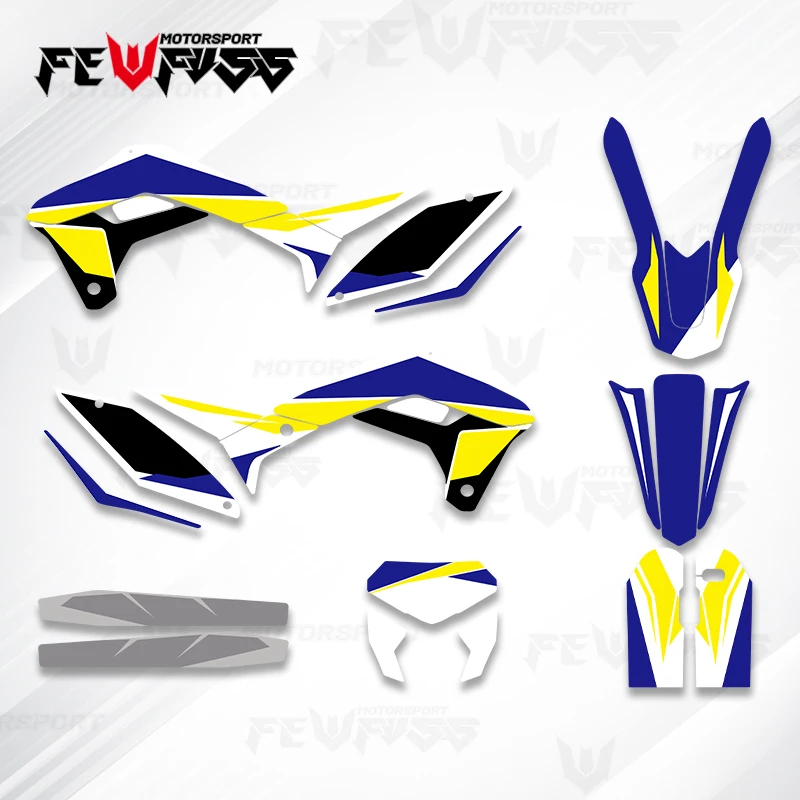 Fewfuss Custom Motorcycle Graphics Background Decal for SHERCO 2017 2018 2019 2020 2021 2022 2023 SE SEF Decals Stickers Kits