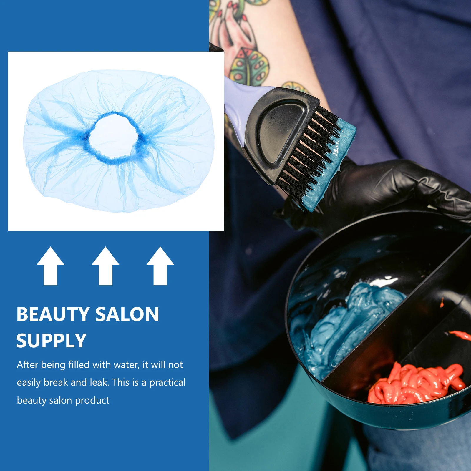 

300pcs Disposable Beauty Basin Bags Wash Basin Liners Salon Supplies Clear Elastic Mouth Design Hygienic Compact