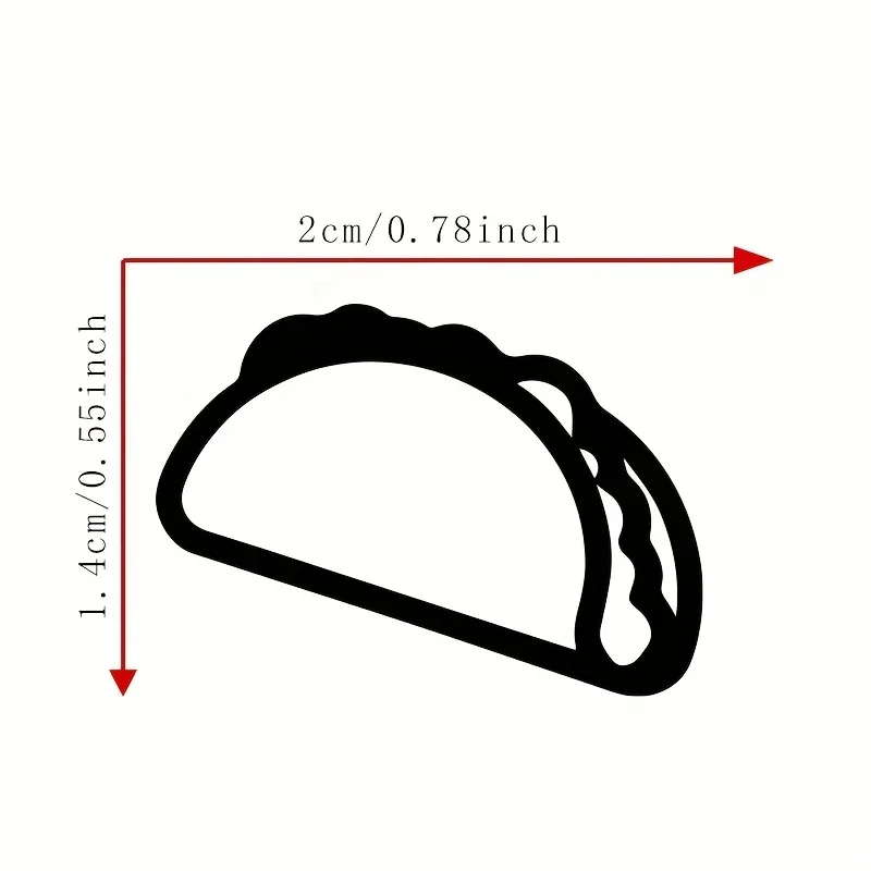 4 ชิ้น “สติ๊กเกอร์ลายอาหาร - ลายทาโก้” เหมาะสำหรับสวิตช์ในรถยนต์, เคสโทรศัพท์, โต๊ะทำงาน, สมุดบันทึก เพื่อสร้างบรรยากาศแสนอร่อย