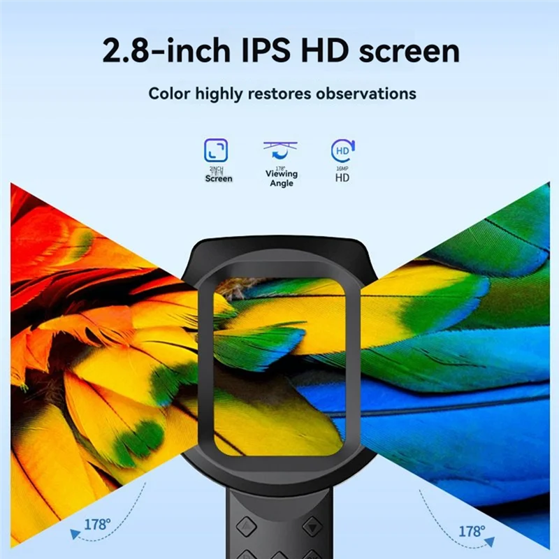 

A73E-Digital Microscope Coin Microscope 100X Light ( White & UV) 2-Inch Screen Magnifying Glass RIEVBCAU