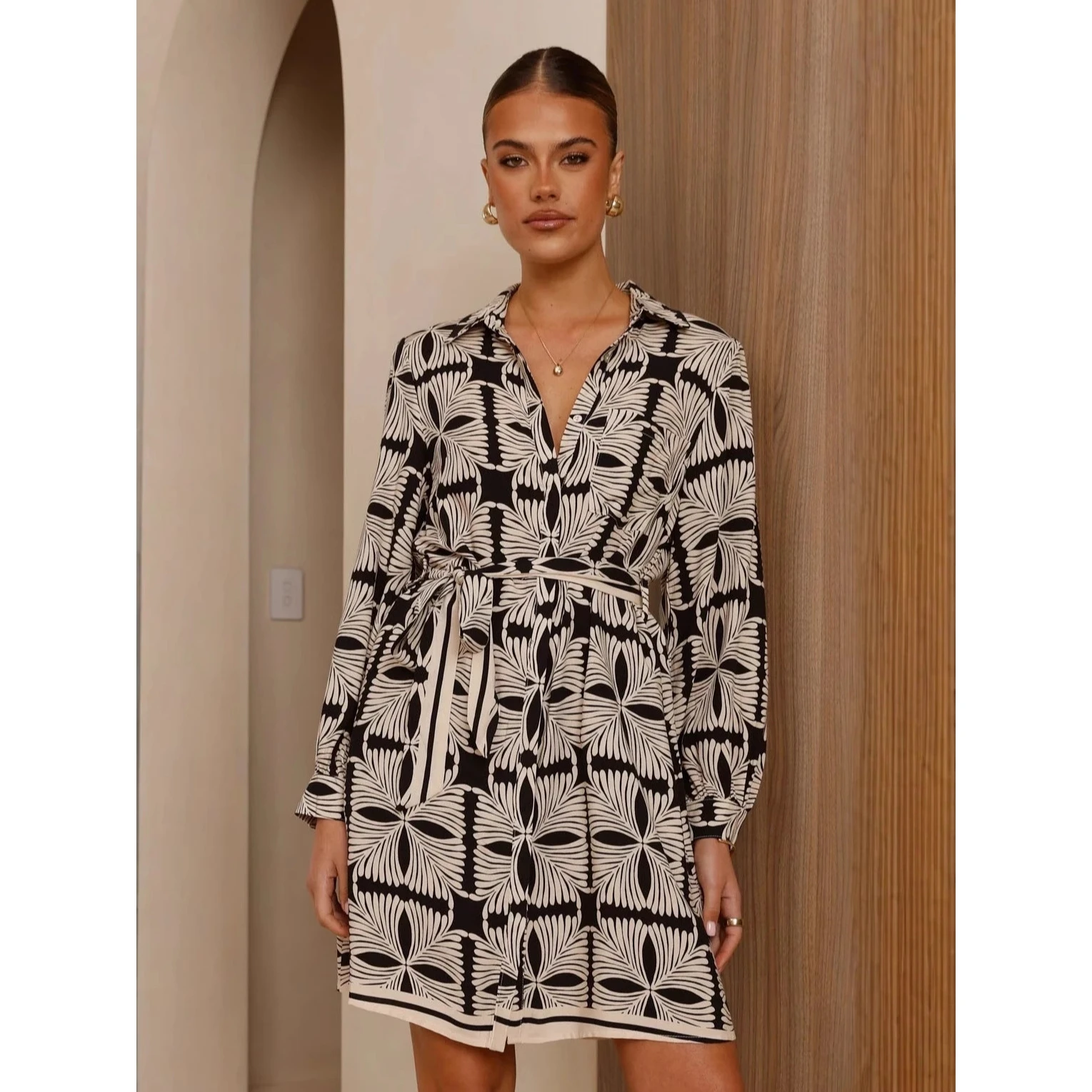 تنورة Ele Long Sve Beach Print Dr للسيدات صيفية جديدة بنمط Sle ell Dr على شكل حرف A ort Sve بزر واحد Cl...