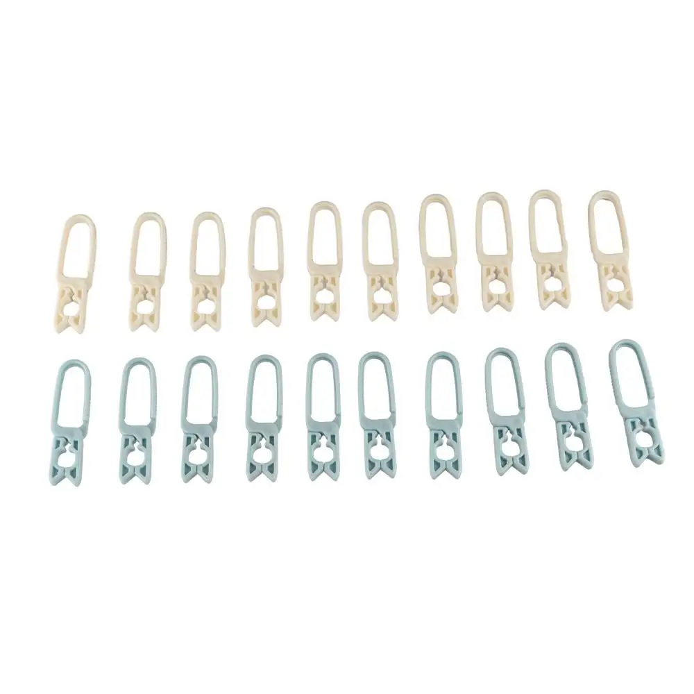 

10 Pcs Portable Plastic Clothes Pegs White/Grey Small Clothing Clip Windproof Laundry Clip for Household
