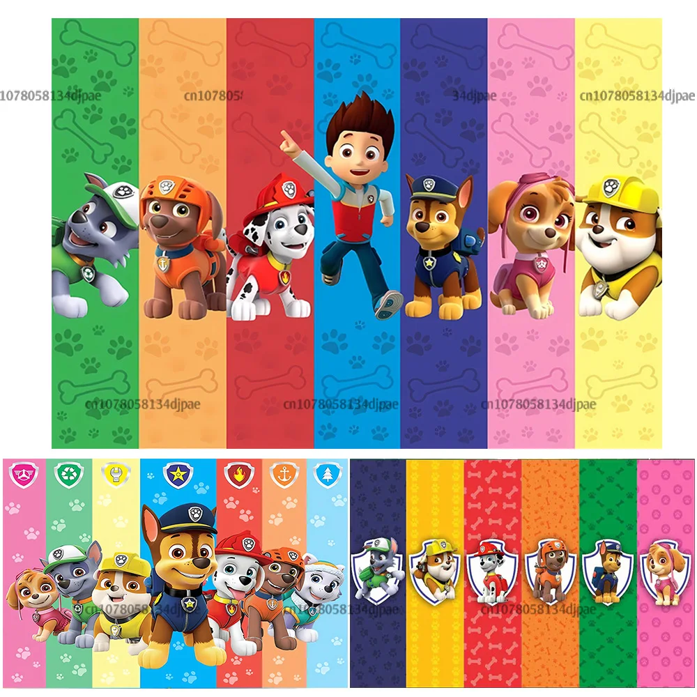 Paw Patrol Backdrop Chase Marshall Skye Together Children Birthday Party Background the Lookout Meow Team Banner Photo Supplier