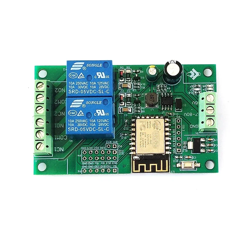 5V/8-80V ESP-12F 2Channel Relay Module ESP-12F Dual Way Development Board