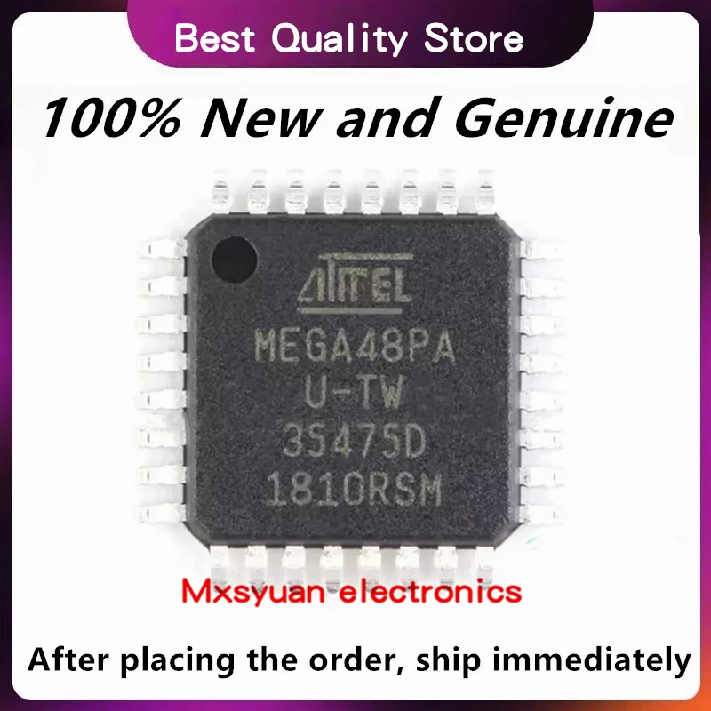 10PCS/LOT ATMEGA48PA-AU MEGA48PA MEGA48PA-AU U-TH U-TW ATMEGA48PA-AUR QFP32 New original In stock