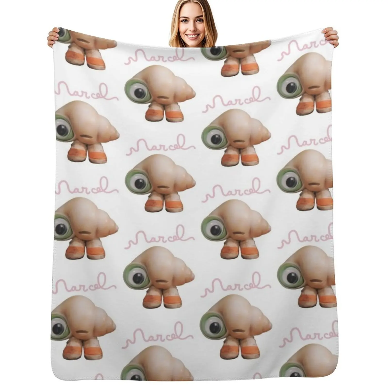 Marcel the Shell with Shoes On Live Action Throw Blanket Warm Plush Fuzzy Blanket for Living Room