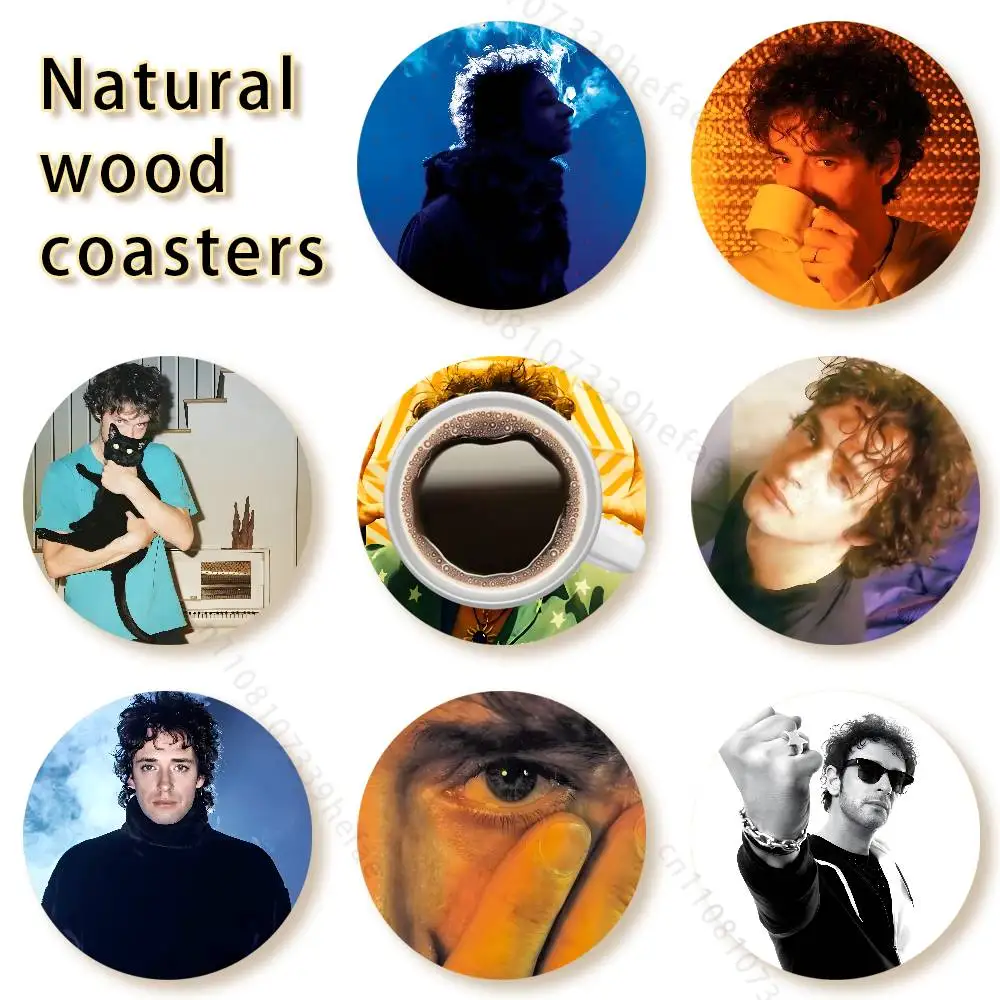 

Singer Gustavo C-Cerati Wooden Cup Mats Combo Decora Glass Cup Coaster Home Kitchen Decora Gift