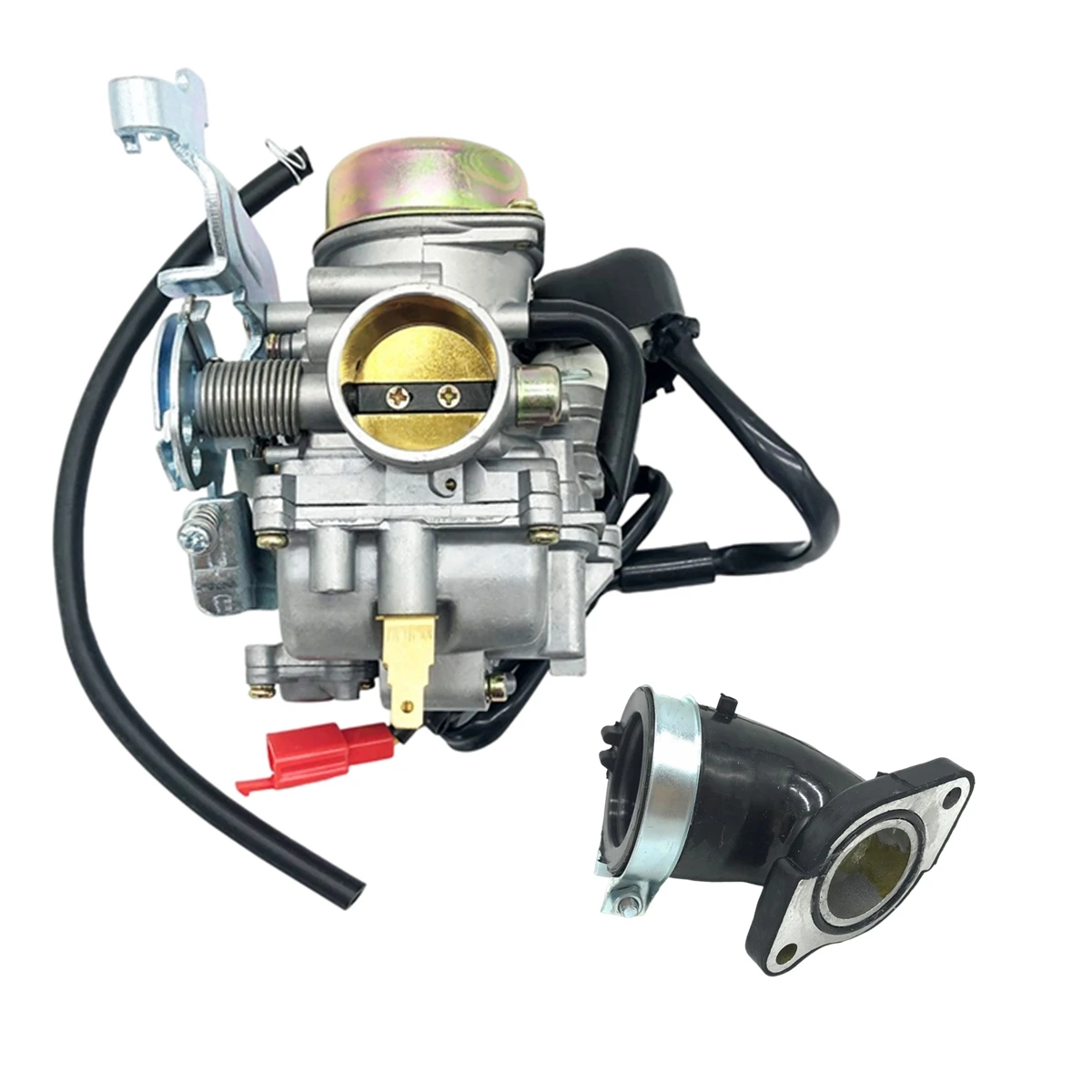 

New Tuned Carburetor W/ Manifold Fit For Manco Talon Linhai Bighorn 260cc 300cc ATV UTV