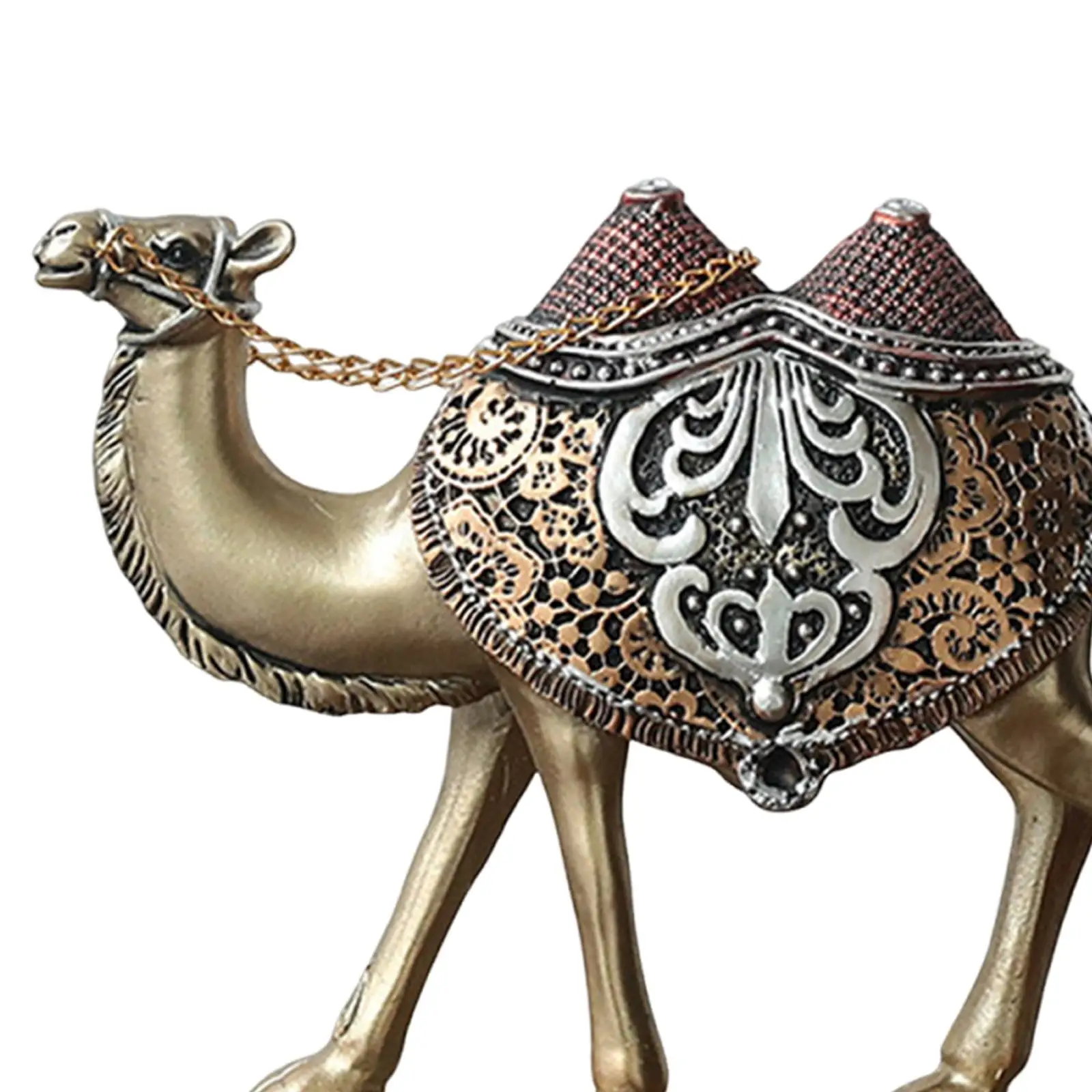 Resin Animal Sculpture Camel Statue Modern Figurine Decorative Collectible for Office Desk Home Bedroom and Shelf Decor