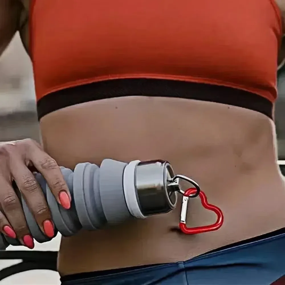 Heart Shaped Metal Carabiner Keychain Carabiner Outdoor Climbing Camping Key Ring Buckle Multi Travel Kit Hook Hanging Keyring - Image 5