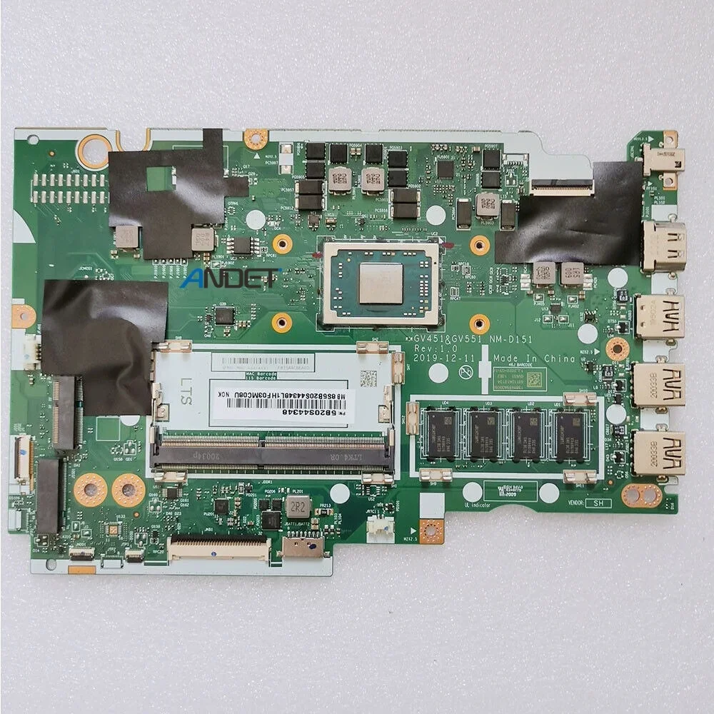 Ideapad V14-ADA V15-ADA S145-15API S145-14API Laptop Motherboard Mainboard For Lenovo NM-D151/C511 With R3 R5 R7 AMD CPU 4G-RAM