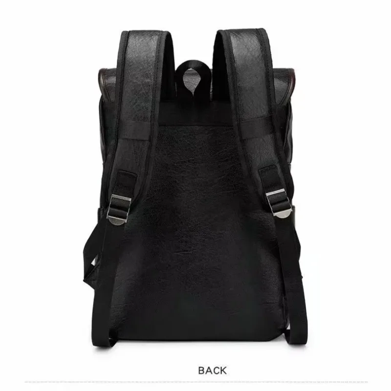 UltraKey New Fashion men's PU leather travel large capacity shoulder bag  backpack