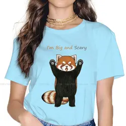 Red Panda Ailurus Fulgens TShirt for Woman Girl I am Big And Scary  5XL Summer Tee T Shirt New Design Loose