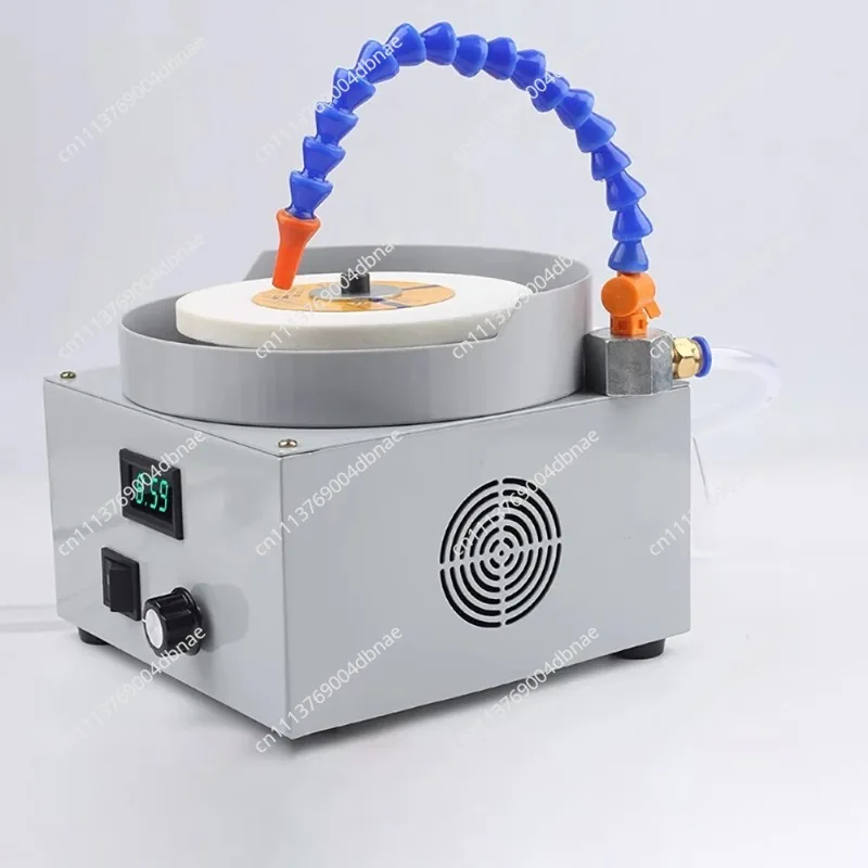 150MM Electric Surface Grinder - Speed Adjustable Wet/Dry Polishing Machine with White Alumina Wheel & Diamond Sanding Discs
