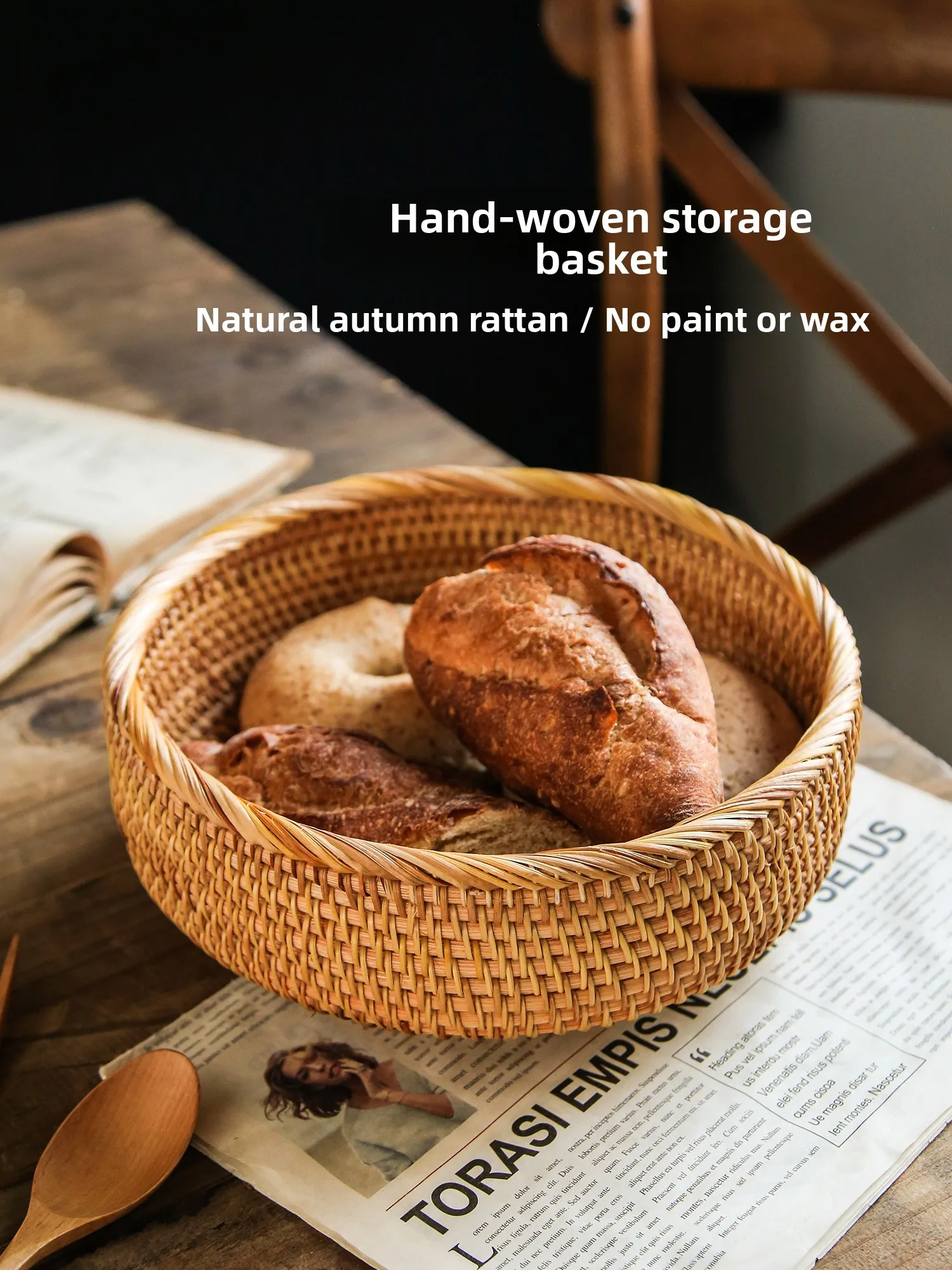 

Плетеная корзина для фруктов из ротанга, бамбуковая плетеная корзина для гостиной, тарелка для закусок, корзина для завтрака, хлебница, корзина для хранения