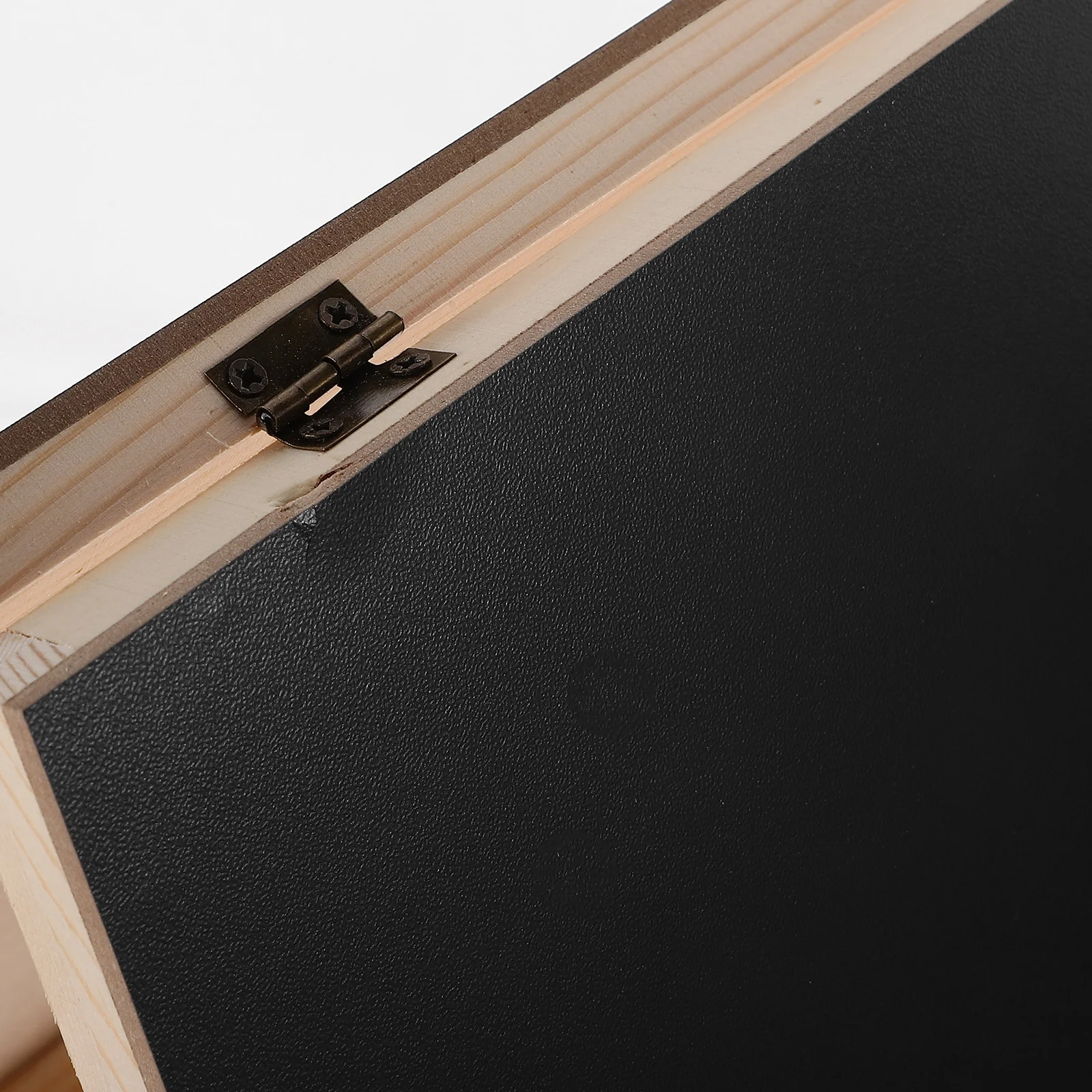 

Foldable Wooden Desk Chalkboard Double Sided Erasable Message Board for Restaurants Shops Boutiques Reusable Display Black Sign