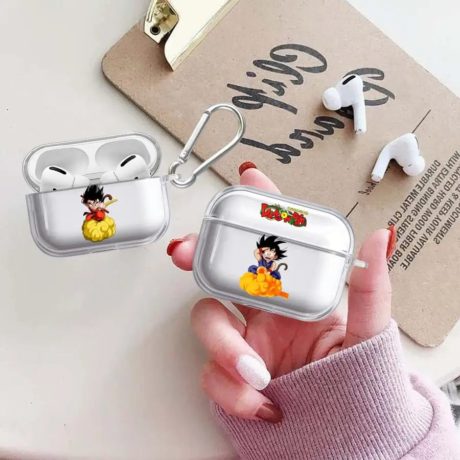 

Case For Airpods Pro 4 3 Pro3 1 2 Pro2 Clear Earphone Cases Cover Cartoon Goku DBZ