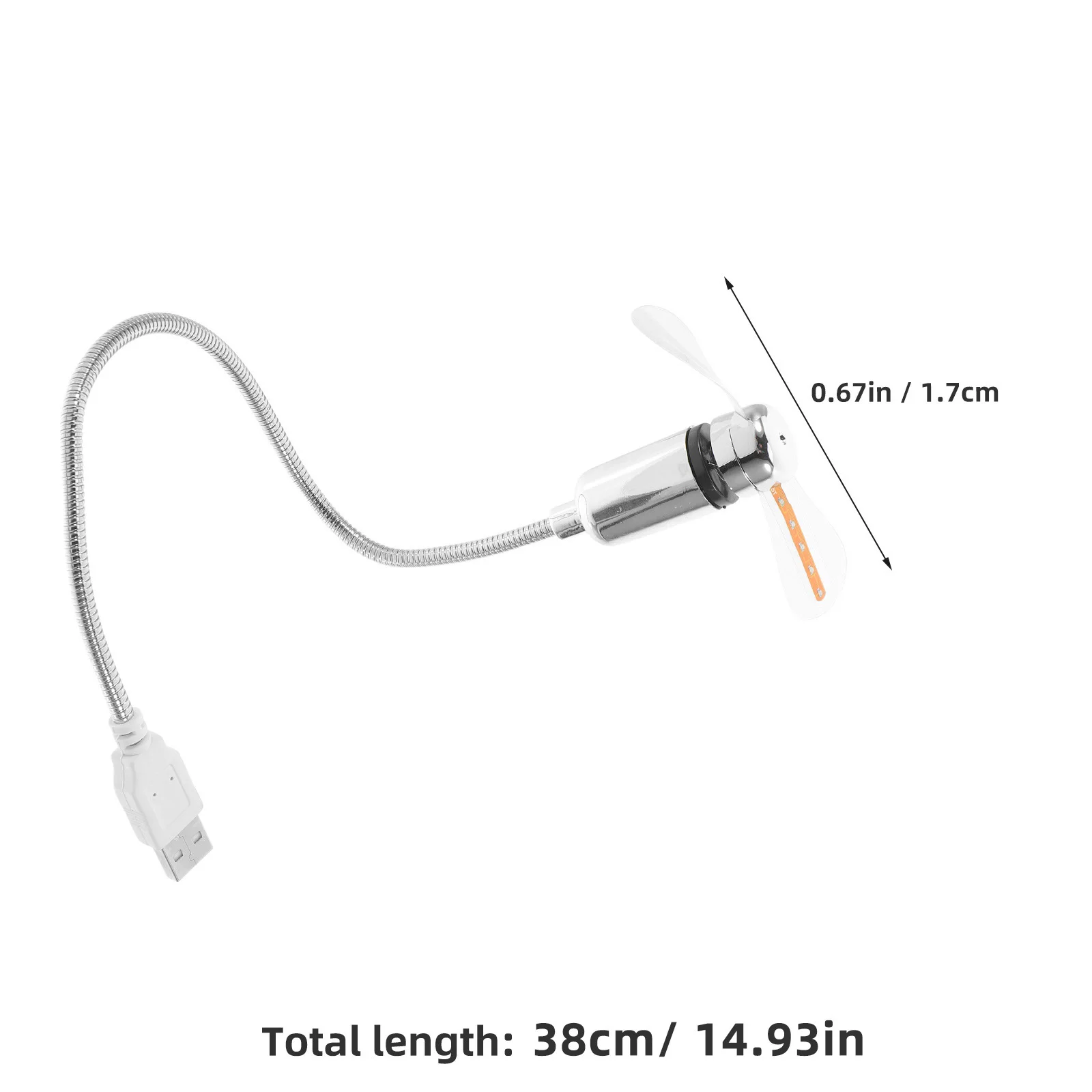 Мини-USB 41 см серебряный светодиодный красочный узор настольный ноутбук охлаждающий гаджет перезаряжаемый портативный вентилятор мини-светодиодный вентилятор с питанием от USB