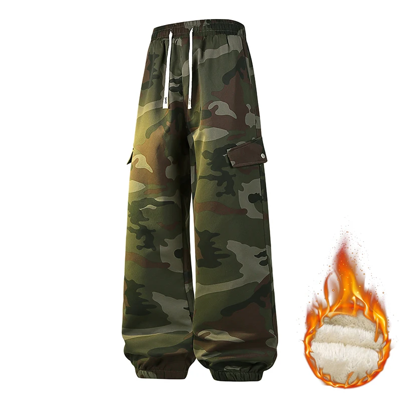 

American streetwear brand camouflage casual pants men's spring and autumn retro trend tight fitting sport pants versatile pant