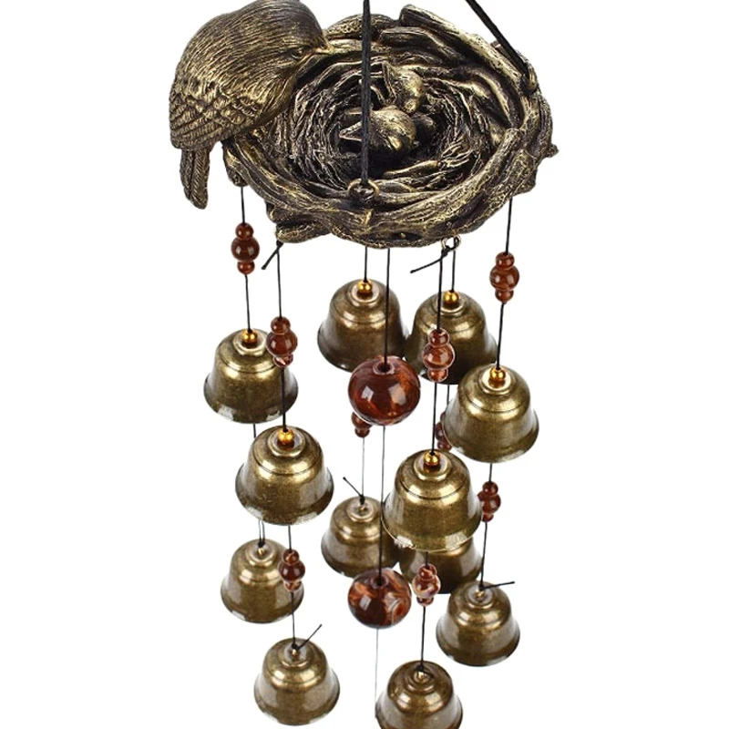 SEWS-Birds Nest Wind Chime Bell Window Hanging Garden Ornament Home Decor