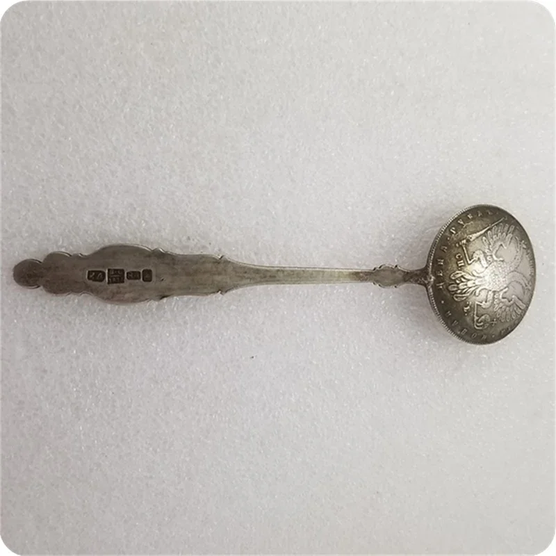 8 Different Styles Russia Exquisite COINS SPOONS, Coins are random.