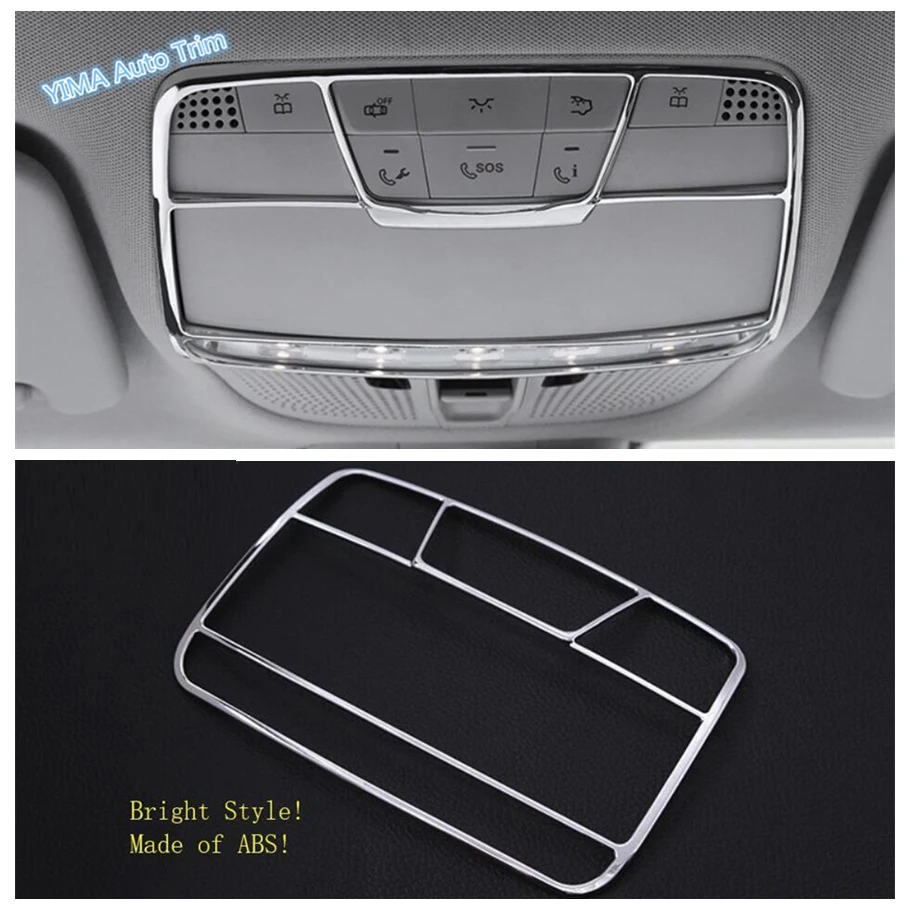 

Shiny Car Roof Reading Lamp Lights Frame Cover Trim Fit For Mercedes Benz E-Class E CLASS W213 2016 - 2020 Interior Accessories