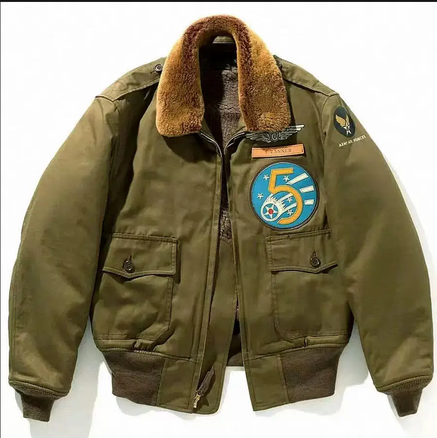 

Игрушки McCOY Американская ранняя куртка TYPE B-10 на заказ, шерстяная куртка с воротником и зажимом для воротника