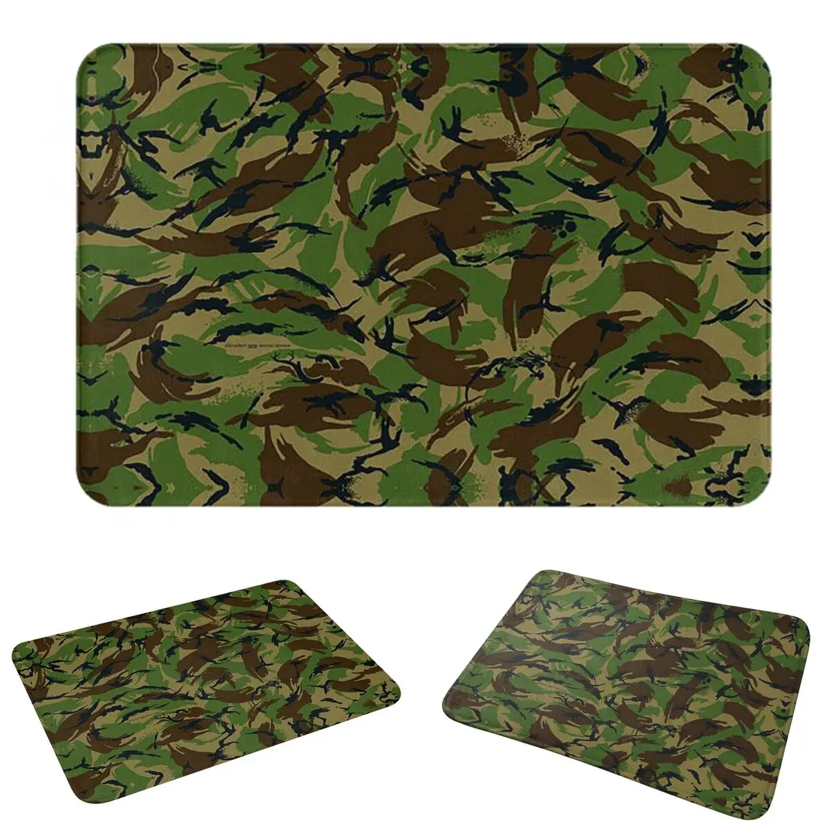 Camo Camouflage Army British DPM Non-slip Doormat Floor Mat Dust-proo Carpet Rug for Kitchen Entrance Home Balcony Footpad Mats