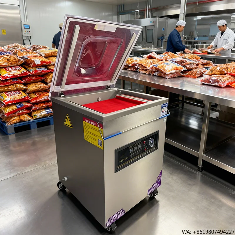400TD  Semi-Automatic  Vacuum Sealer Wood Case for Oily/Powdery Foods (Beef Mutton) Chemical/Commodity