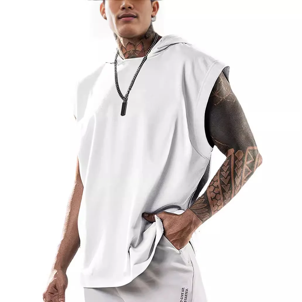 Summer Men's Mesh Gym Vest Quick Dry Loose Fitness Exercise Wide shoulder Sports Sleeveless Shirt Bodybuilding Tank Top image 5
