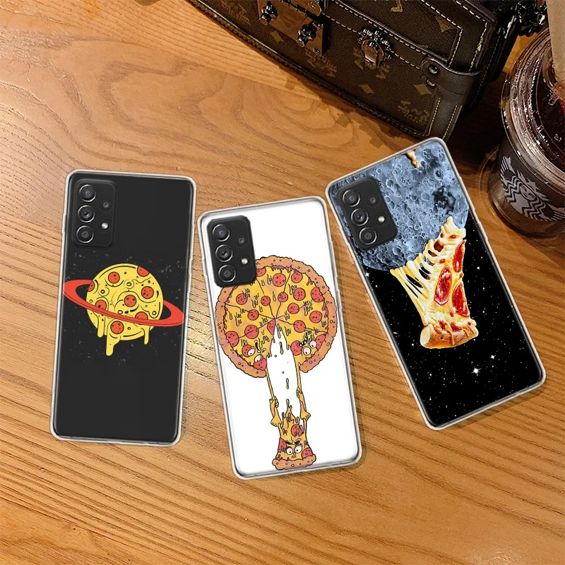 Pizza Best Friends BFF Phone Case For Galaxy S23 S20 S21 FE Plus Samsung S24 S22 Ultra TPU Pattern S10 S10E S9 S8 S7 Edge Cover