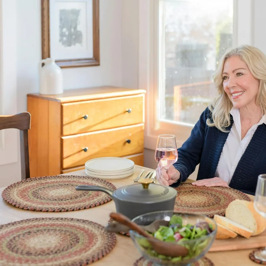 

Набор из 6 круглых салфеток из пряничного джута, 15 дюймов, теплый деревенский декор, коричневые коврики для стола — яркие цвета, прочный, легко заклеивается