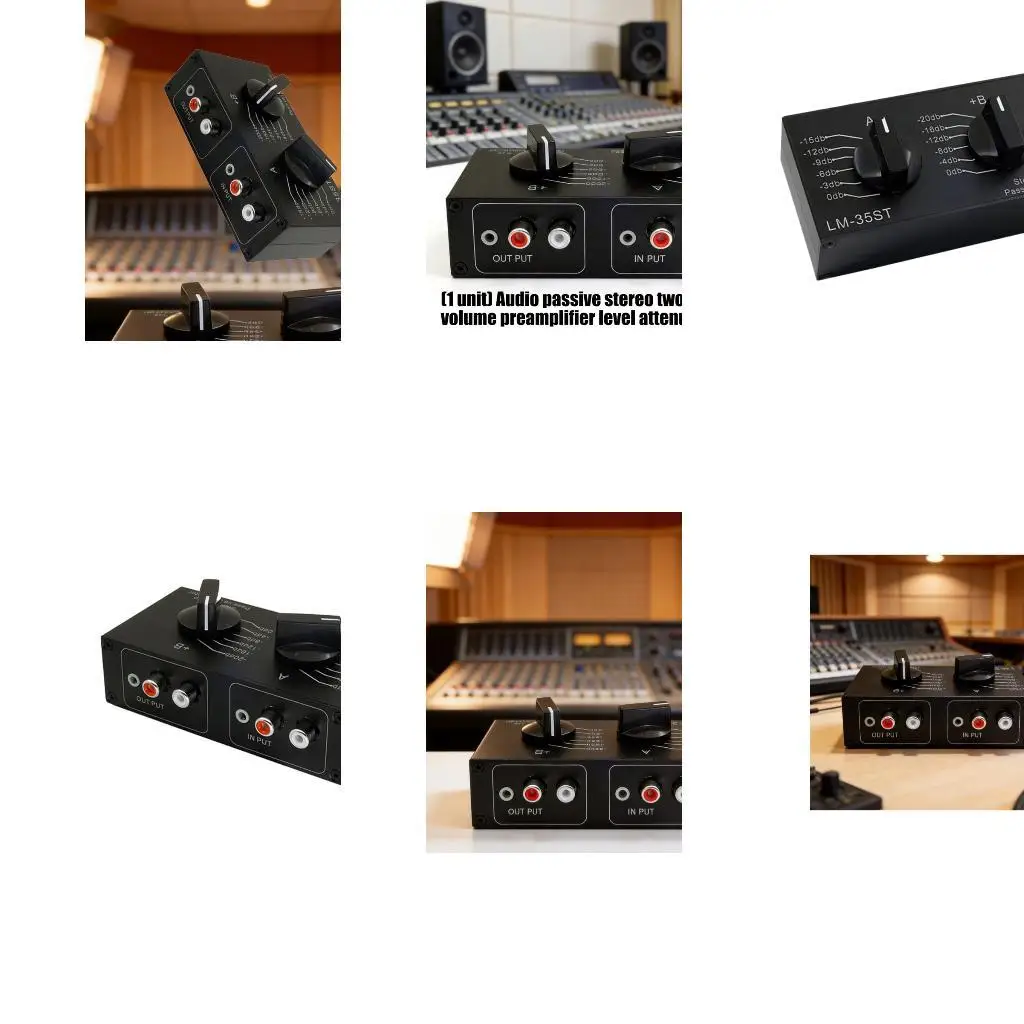 

Double Channel Passive Sound Levels Controller Stereo Attenuator With 6Position Switchable Setting For Recording D2RC