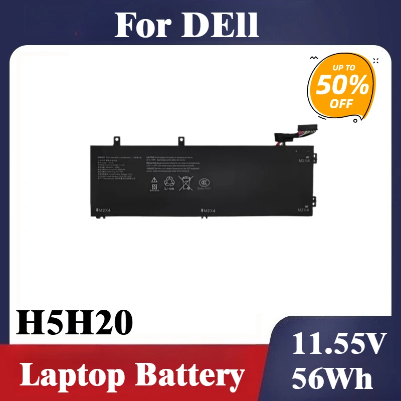 

Brand New High Quality Laptop Battery 11.55V H5H20 6GTPY for DELL XPS 15 9560 9570 15-9560-D1845 Precision 05041C 5D91C M5520