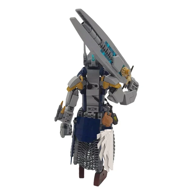 MOC-100820 Guardian Mech Warrior, espada ancha, espadachín, modelo Watchmen Knight, Robot, bloques de construcción, rompecabezas DIY, juguetes para niños, regalo