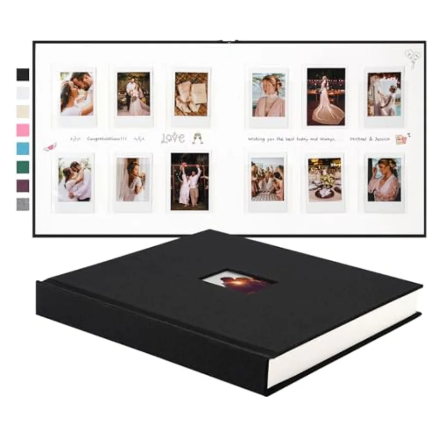 

Фотоальбом Instax Mini для фотографий 2x3, льняная обложка, альбом для фото Polaroid с местом для записей, книга-альбом для Polaroid от Fujifilm