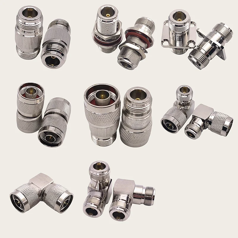 1PCS/LOT N Male Plug To N Male Connector Male To Female Straight/ Right Angle 50ohm RF Adapter