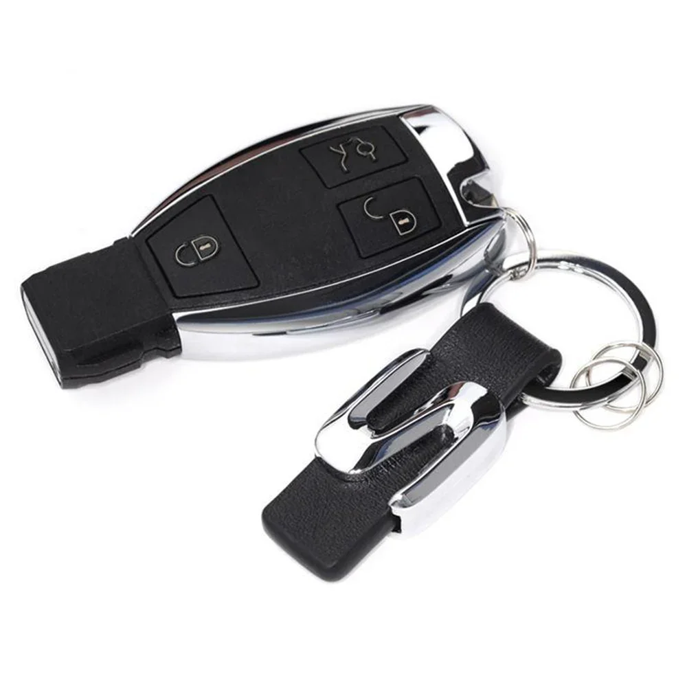 سلسلة مفاتيح جلدية بحروف معدنية لمرسيدس بنز ، سلسلة مفاتيح السيارة ، 3D ، A ، B ، C ، D ، E ، G ، S ، حزام