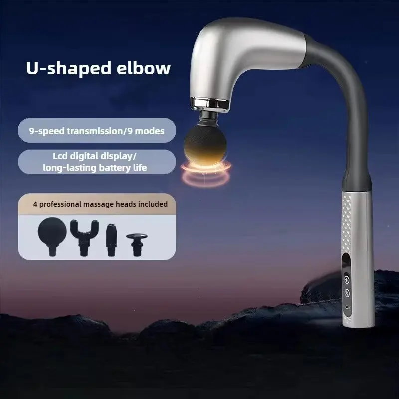 

Long-Handle Portable Fascia Gun Handheld Deep Tissue Massager Adjustable Speed Percussion Massager for Body Neck Back Leg