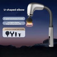 Long-Handle Portable Fascia Gun Handheld Deep Tissue Massager Adjustable Speed Percussion Massager for Body Neck Back Leg