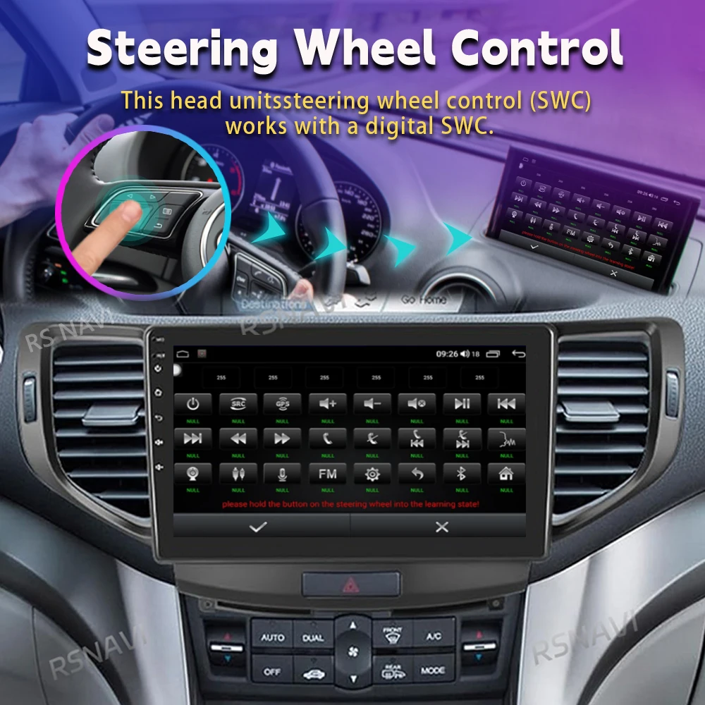 Android 15 Carplay Auto DSP 2K Screen Car Radio Multimedia Player For Honda Accord 8 2008-2012 Autoradio Stereo 2din Head Unit