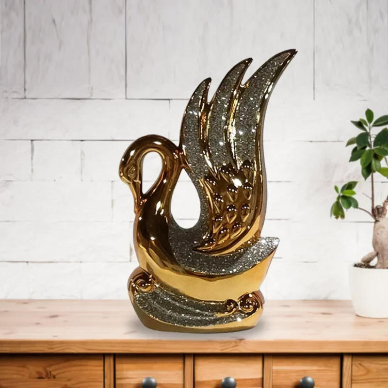 

Resin Living Room TV Cabinet Craft Decoration Modern Vestibule Wine Cabinet Decoration Resin Charms Decorations for Home