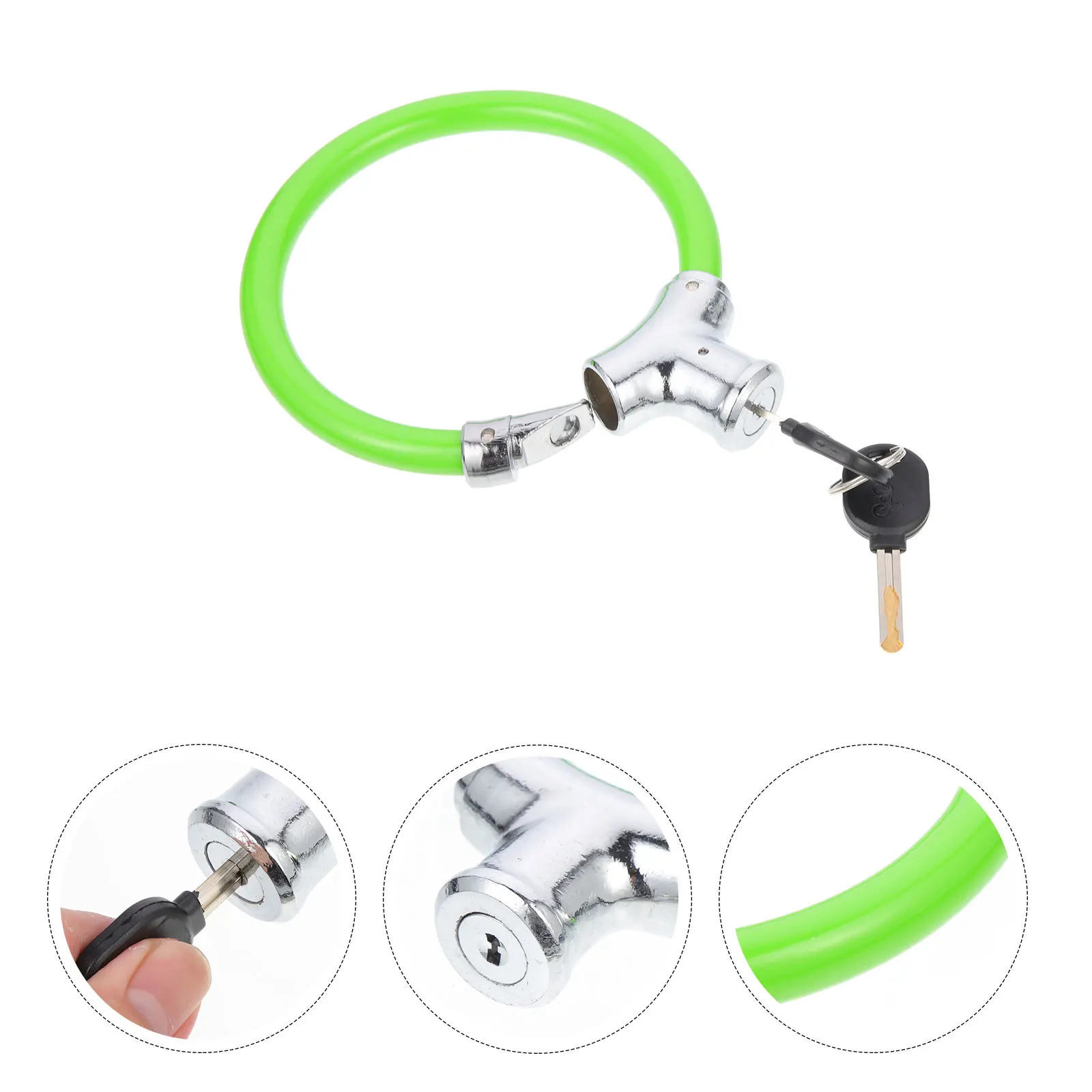 

Замок для велосипедной цепи, портативный, безопасный, противоугонный, прочный, длинный, доступ к тросу, велосипедный замок, защита от порезов, цепь