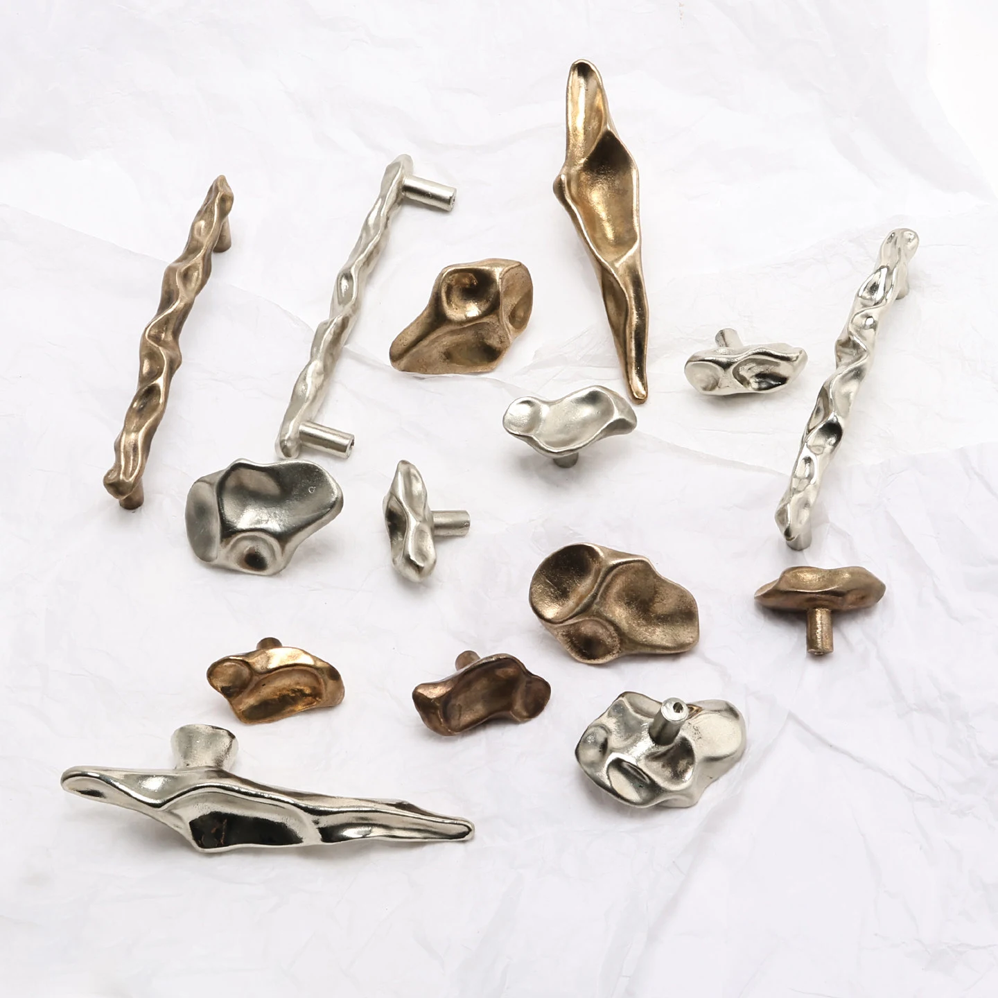 Stone shaped bronze cabinet handle — product image 2