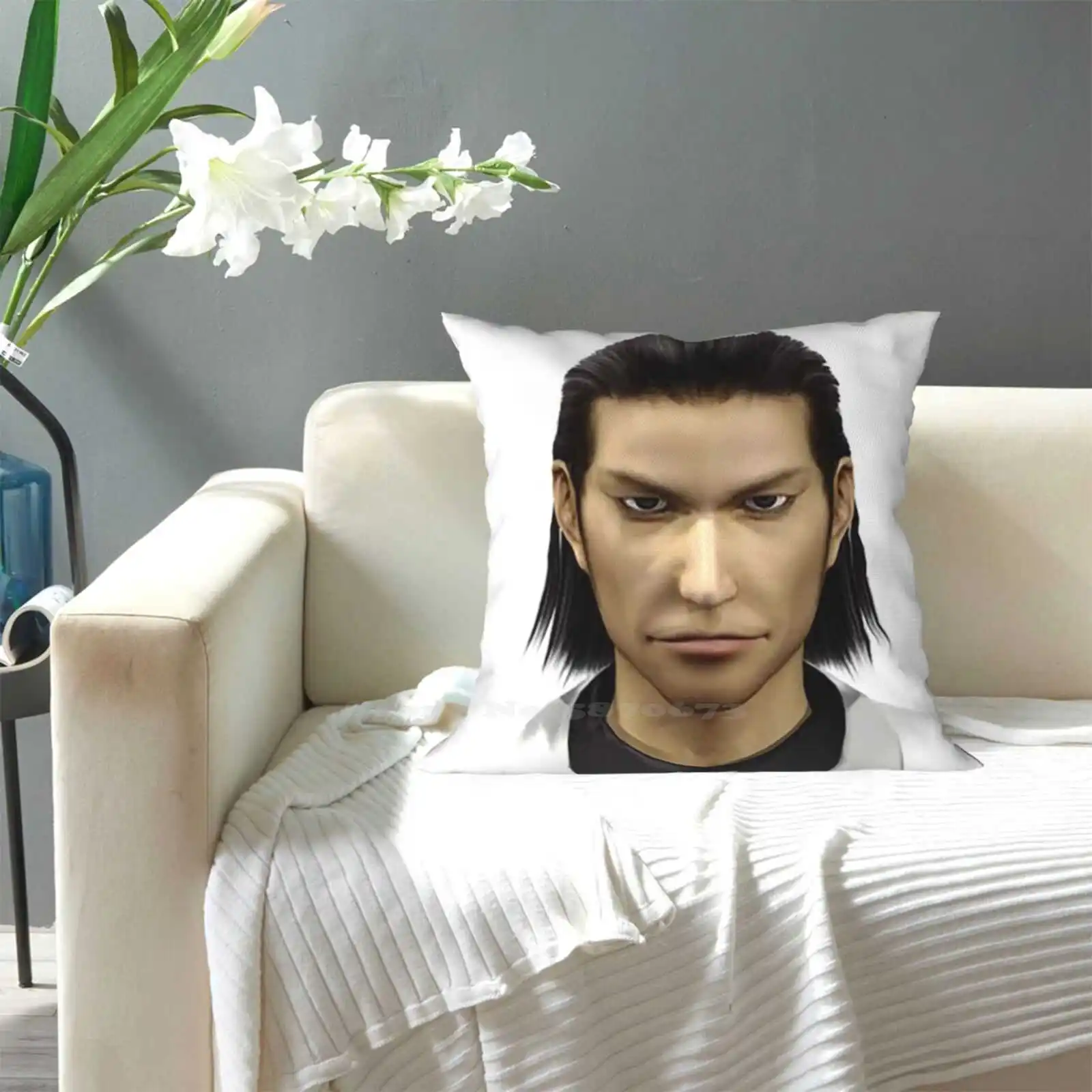 Yakuza Nishiki Home Sofa Car Cushion Cover Pillowcase Nishiki Yakuza Game Video Game Gaming Kiryu Majima Ryu Ga Gotoku Japanese